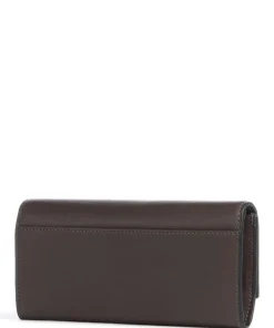 Lora Valentina Calf Optic Geldbörse fein genarbtes Leder dunkelbraun