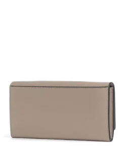 Lora Valentina Small Pebble Geldbörse genarbtes Leder beige