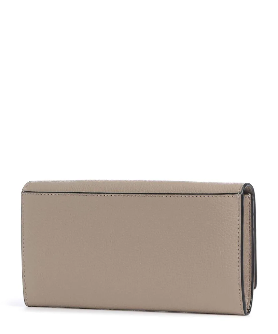 Lora Valentina Small Pebble Geldbörse genarbtes Leder beige