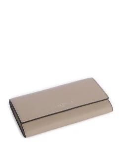 Lora Valentina Small Pebble Geldbörse genarbtes Leder beige