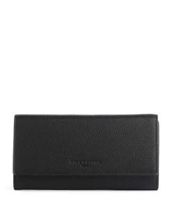 Lora Valentina Small Pebble Geldbörse genarbtes Leder schwarz