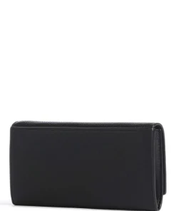 Lora Valentina Small Pebble Geldbörse genarbtes Leder schwarz