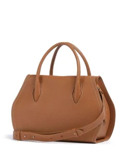 Lord Handtasche genarbtes Leder braun