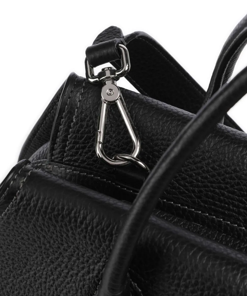 Lord Handtasche genarbtes Leder schwarz