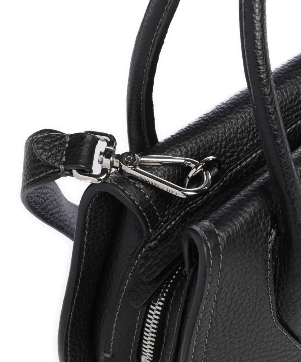 Lord Handtasche genarbtes Leder schwarz