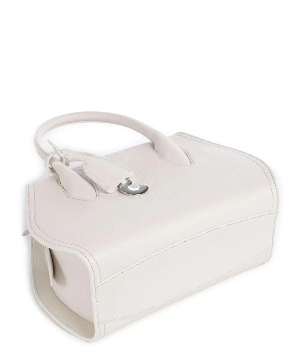 Lord Handtasche genarbtes Leder weiß