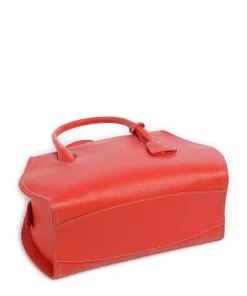 Lord Handtasche genarbtes Leder orange