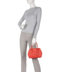 Lord Handtasche genarbtes Leder orange