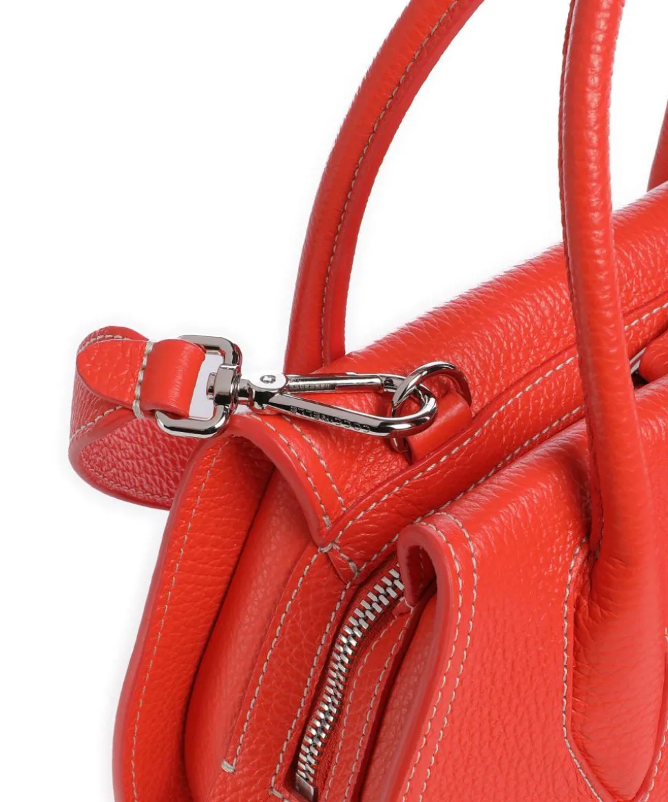 Lord Handtasche genarbtes Leder orange