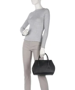 Lord Handtasche genarbtes Leder schwarz