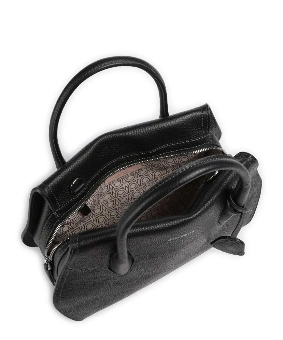 Lord Handtasche genarbtes Leder schwarz