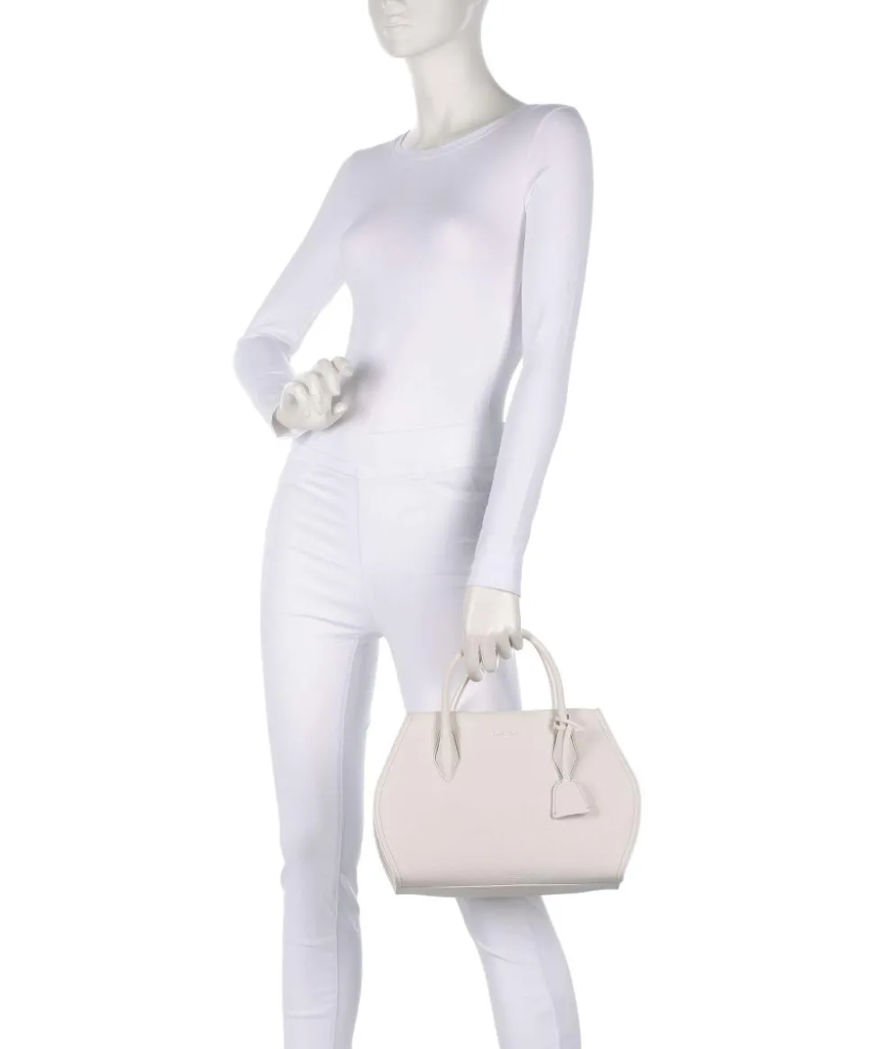 Lord Handtasche genarbtes Leder weiß