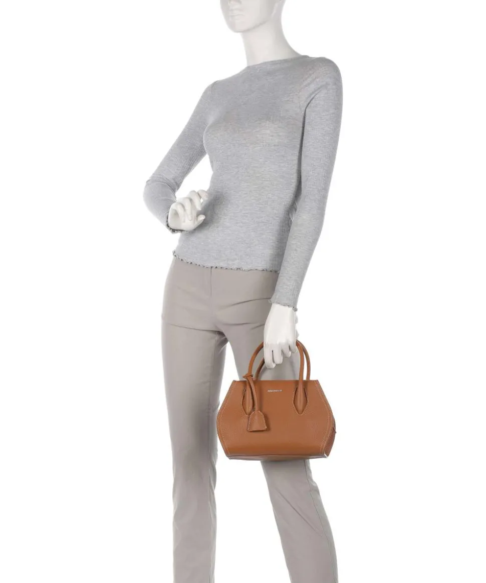 Lord Handtasche genarbtes Leder braun