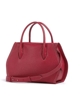 Lord Handtasche genarbtes Leder rot