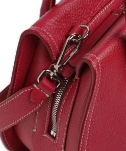 Lord Handtasche genarbtes Leder rot