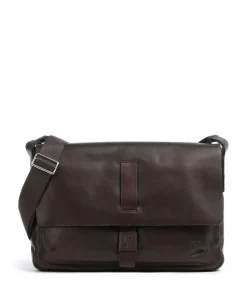 Loreto Janis Kuriertasche fein genarbtes Rindsleder dunkelbraun