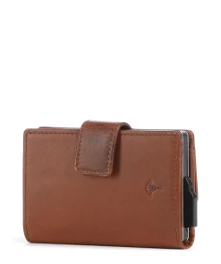 Loreto Kreditkartenetui fein genarbtes Leder braun