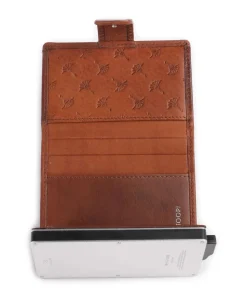 Loreto Kreditkartenetui fein genarbtes Leder braun