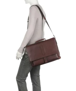 Loreto Kreon Aktentasche 14″ fein genarbtes Rindsleder braun