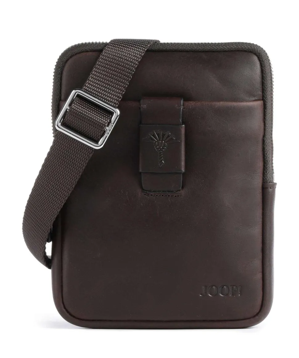 Loreto Rafael Umhängetasche Leder dunkelbraun