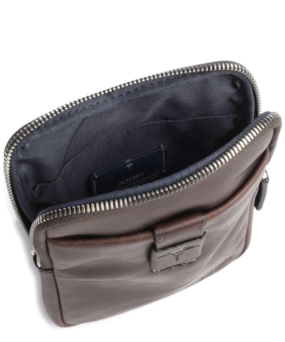 Loreto Rafael Umhängetasche Leder dunkelbraun