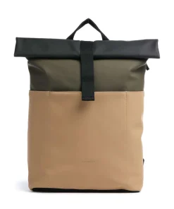 Lotus Hajo Mini Rolltop Rucksack 16″ Polyurethane beige/grün