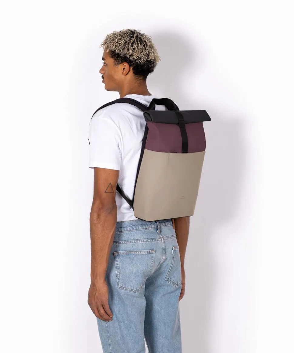 Lotus Hajo Mini Rolltop Rucksack 16″ Polyurethane beige/grün