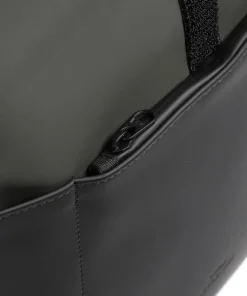 Lotus Hajo Mini Rolltop Rucksack 16″ Polyurethane schwarz/grau