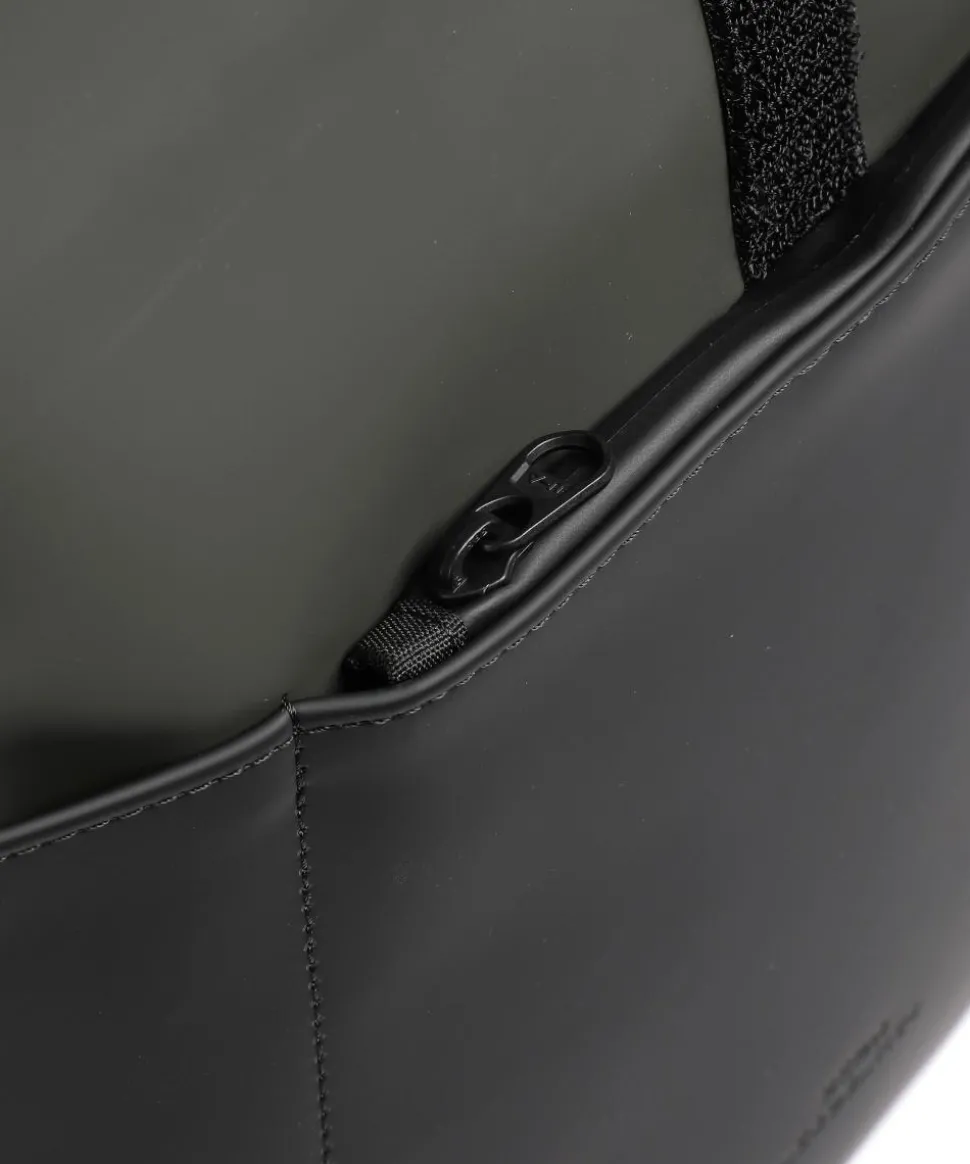 Lotus Hajo Mini Rolltop Rucksack 16″ Polyurethane schwarz/grau