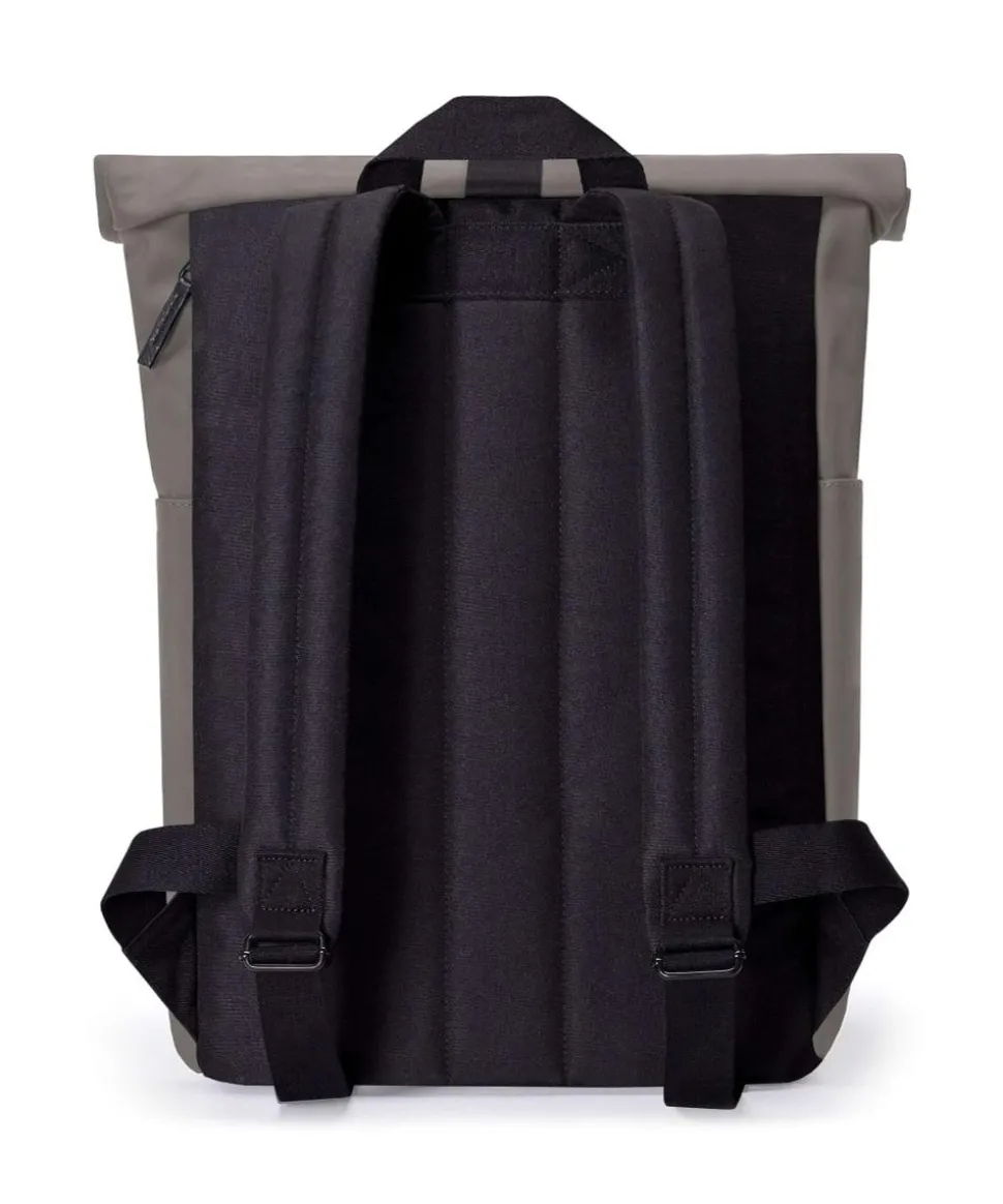 Lotus Hajo Mini Rolltop Rucksack 16″ Polyurethane dunkelgrau