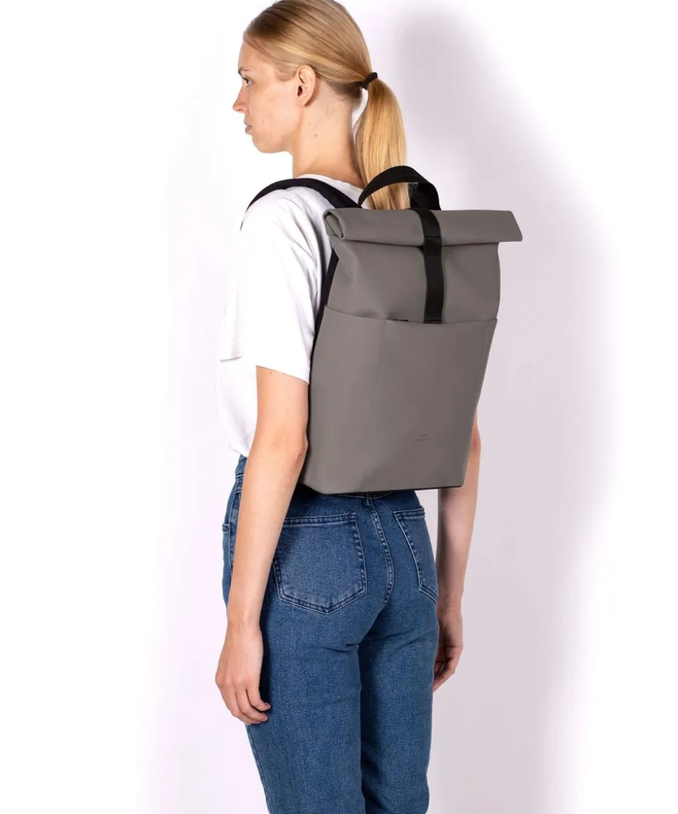 Lotus Hajo Mini Rolltop Rucksack 16″ Polyurethane dunkelgrau