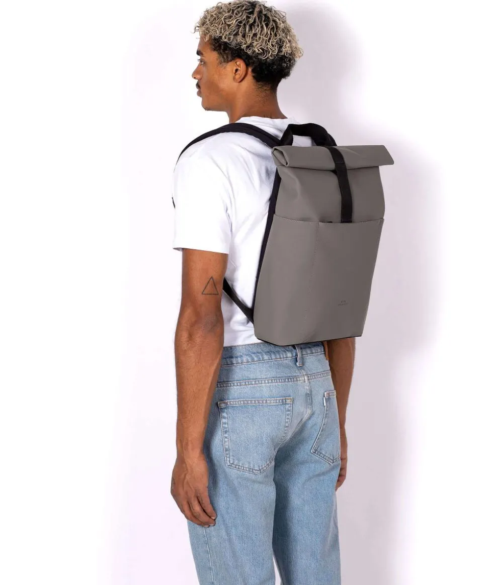 Lotus Hajo Mini Rolltop Rucksack 16″ Polyurethane dunkelgrau