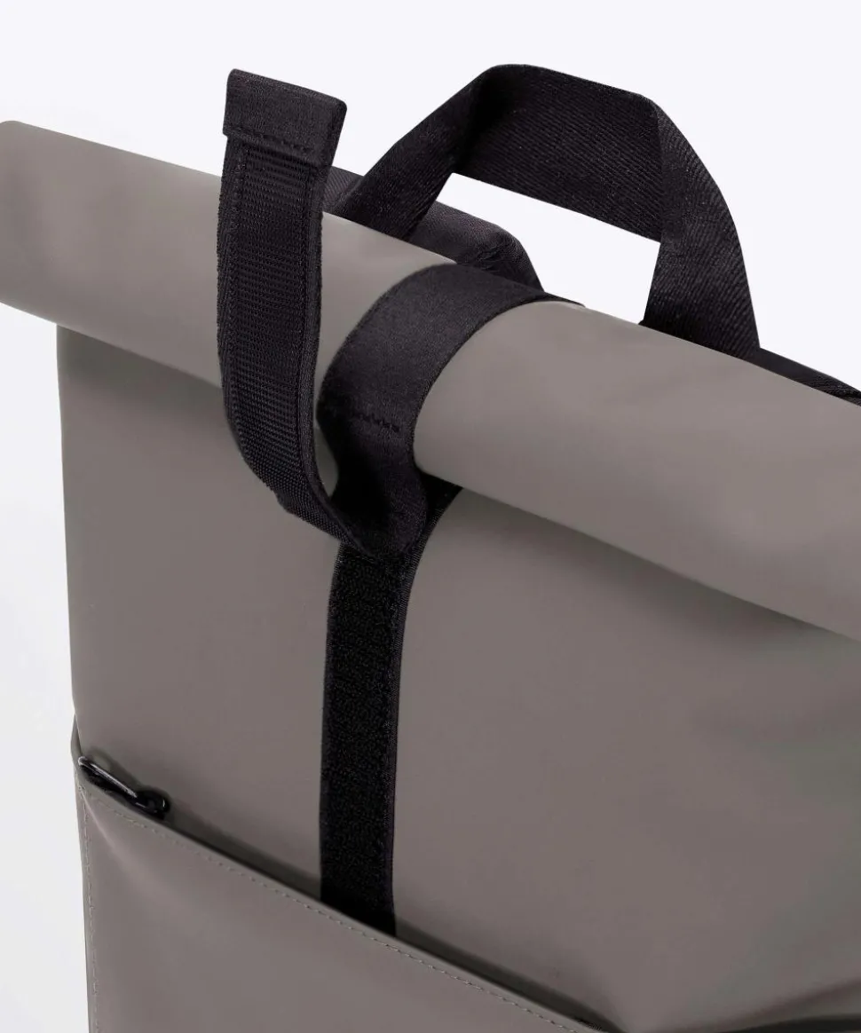 Lotus Hajo Mini Rolltop Rucksack 16″ Polyurethane dunkelgrau