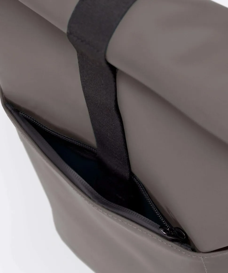 Lotus Hajo Mini Rolltop Rucksack 16″ Polyurethane dunkelgrau