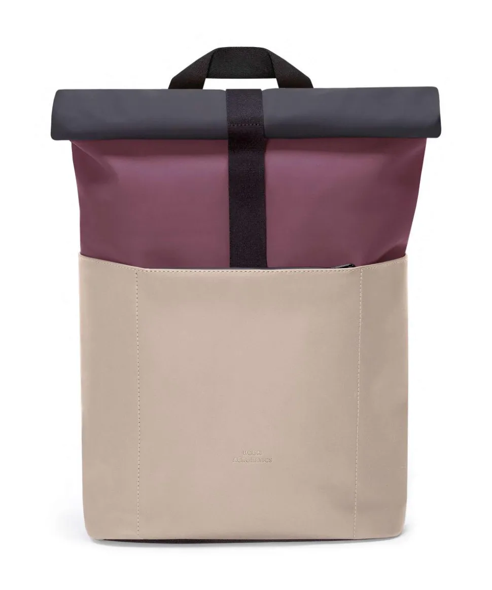 Lotus Hajo Mini Rolltop Rucksack 16″ Polyurethane beige/schwarz