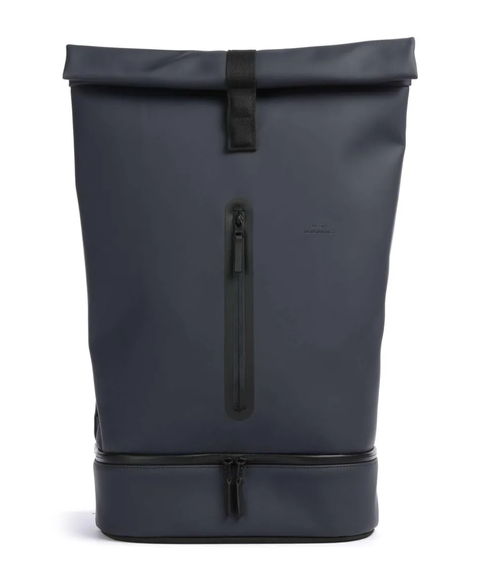 Lotus Hajo Pro Rolltop Rucksack 15″ Lederimitat navy