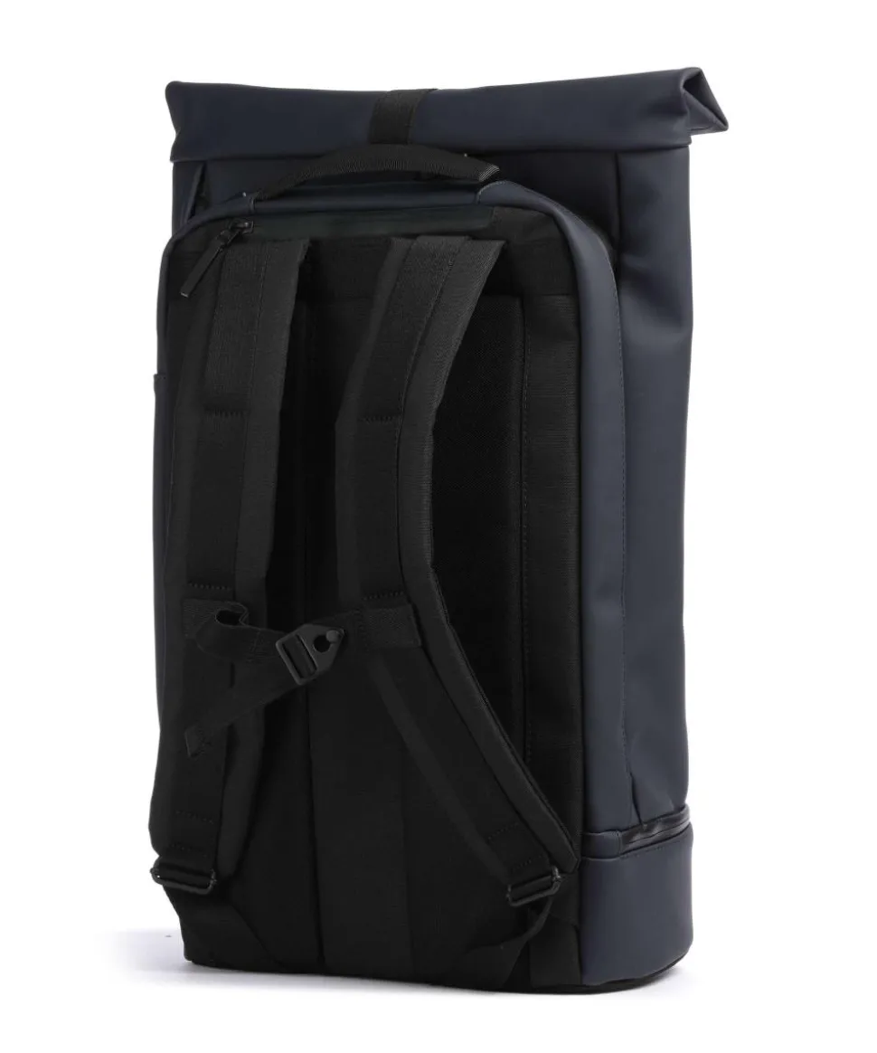 Lotus Hajo Pro Rolltop Rucksack 15″ Lederimitat navy
