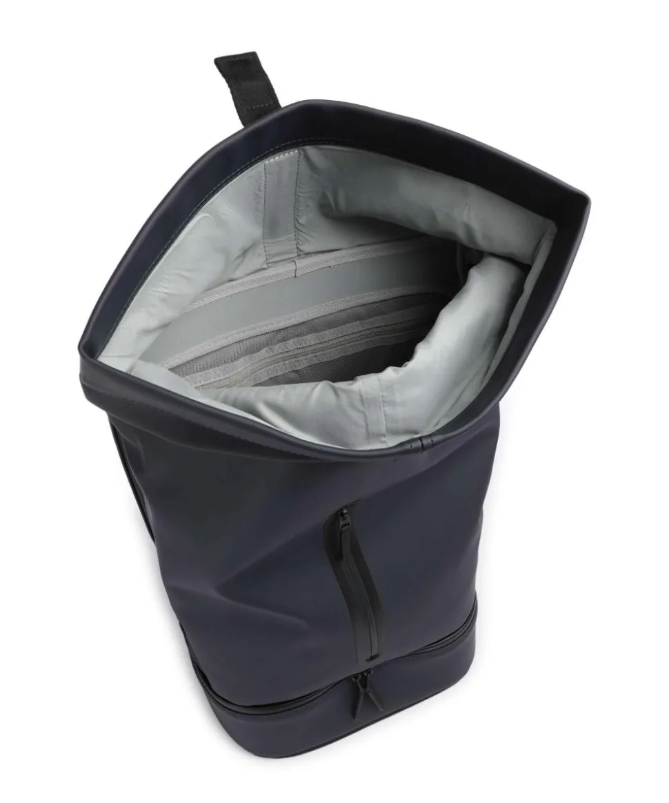 Lotus Hajo Pro Rolltop Rucksack 15″ Lederimitat navy