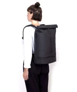 Lotus Hajo Pro Rolltop Rucksack 15″ Lederimitat schwarz