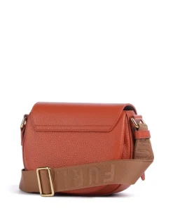 Lotus Mini Umhängetasche genarbtes Leder terrakotta