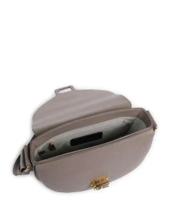 Lotus S Umhängetasche genarbtes Leder taupe