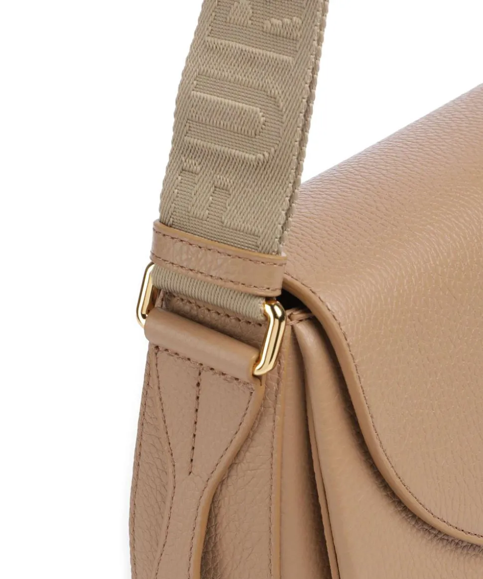 Lotus S Umhängetasche genarbtes Leder hellbraun