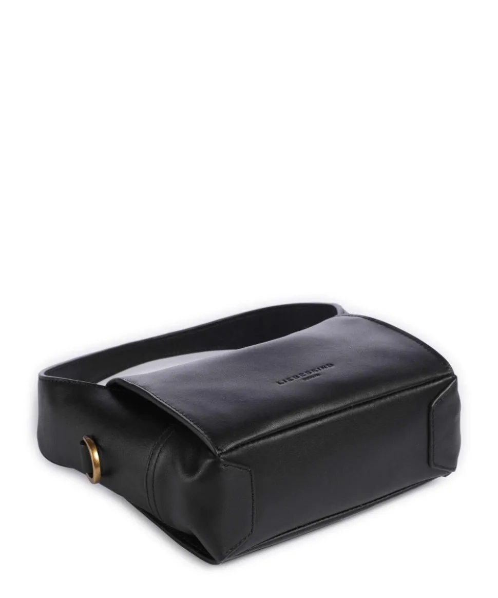 Lou 2 Calf Optic XS Umhängetasche fein genarbtes Leder schwarz