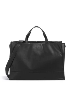 Lou 2 3D Leather L Handtasche genarbtes Leder schwarz