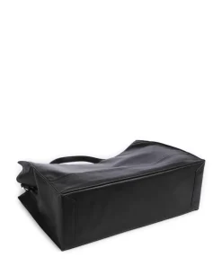 Lou 2 3D Leather L Handtasche genarbtes Leder schwarz