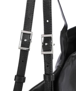 Lou 2 3D Leather L Shopper genarbtes Rindsleder schwarz