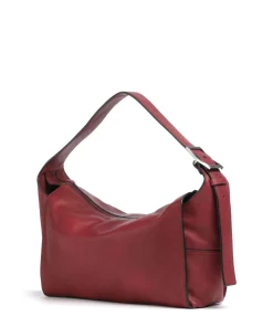 Lou 2 3D Leather M Beuteltasche genarbtes Rindsleder rot