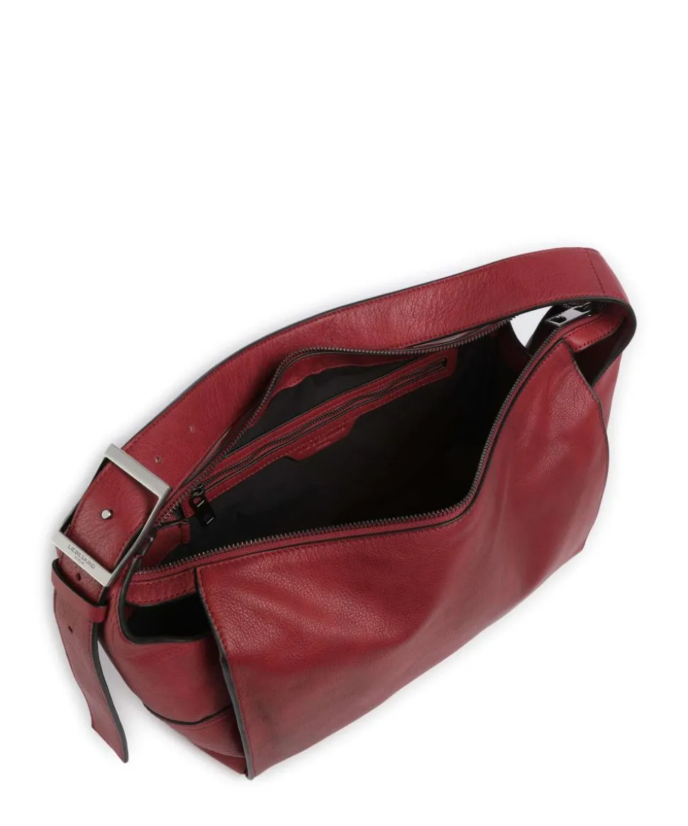 Lou 2 3D Leather M Beuteltasche genarbtes Rindsleder rot
