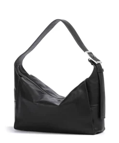 Lou 2 3D Leather M Beuteltasche genarbtes Rindsleder schwarz