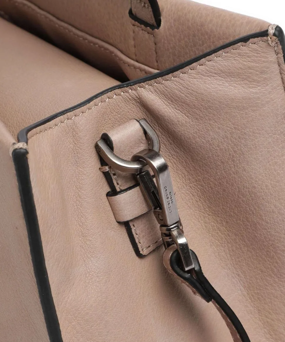 Lou 2 3D Leather M Handtasche genarbtes Leder beige